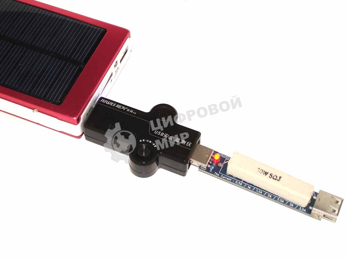 Тестер USB для внешних аккумуляторов 5V-7,4V 0-5,1A Juwel J7-d