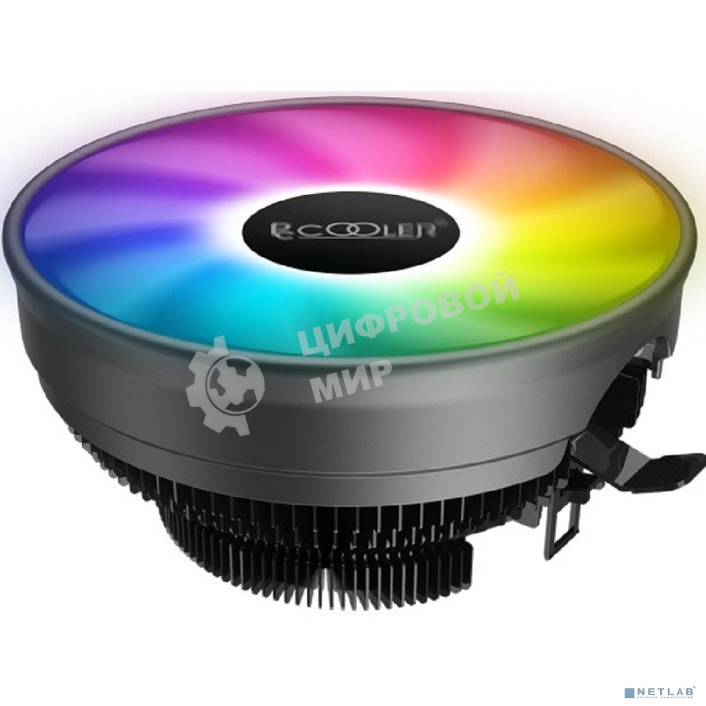 Кулер PCCooler E126M PRO черный 120мм алюминий+медь 1800rpm 29.8db 4-pin 92W 70мм