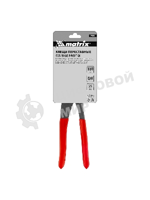 Переставные клещи Matrix 180 мм, кнопочный механизм, хром-ванадий, обливные рукоятки