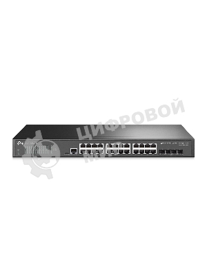 Коммутатор TP-Link JetStream 24-port Gigabit L2/L2+ Managed Switch with 4 SFP slots, support SDN controller, abundant L2/L2+ features, 1U rack mountable, full managed via web UI/CLI/Console/SSH/Telnet/SNMP.