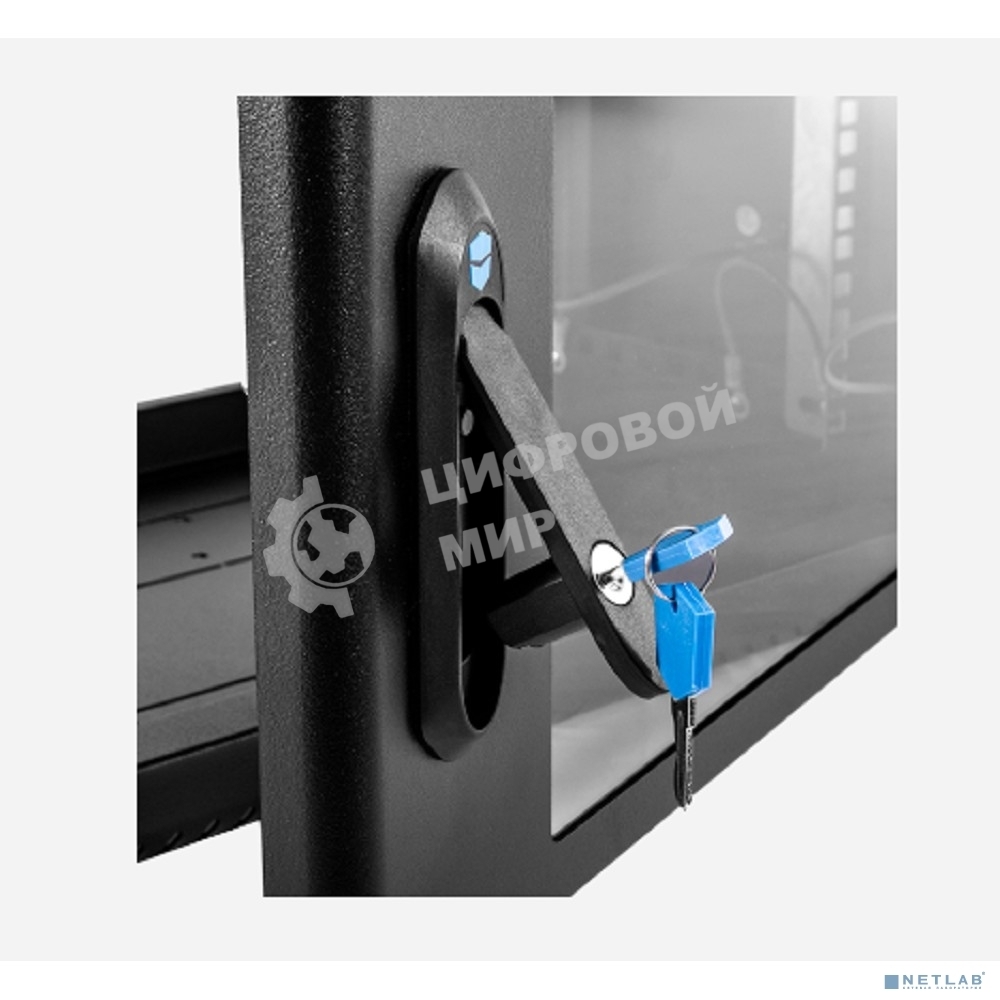 Шкаф коммутационный ЦМО (ШРН-9.500-9005) настенный 9U 600x529 мм пер. дв. стекл 200 кг черный 470 мм 180 град.