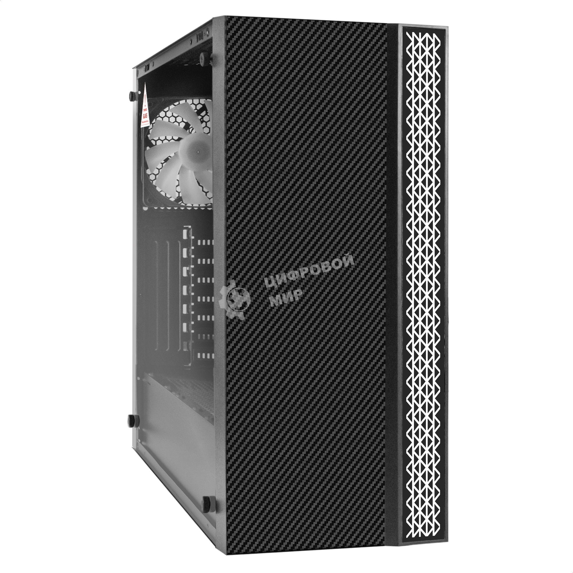 Компьютерный корпус Miditower ExeGate EVO-9211-450NPX (ATX, БП 450NPX с вент. 12см, с окном, 2хUSB+1хUSB3.0, HD аудио, черный, 1 вент. с RGb подсветкой)