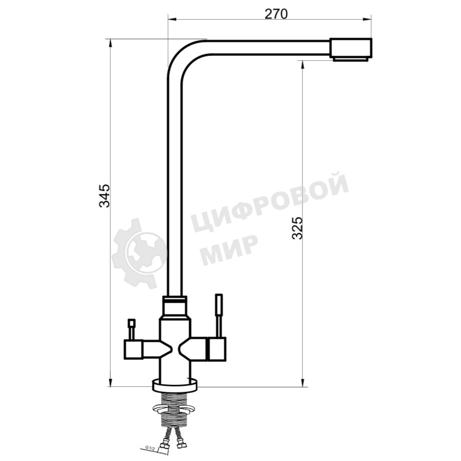 SUS125BL-017F-015 Смеситель для кухни с переключением фильтра для питьевой воды