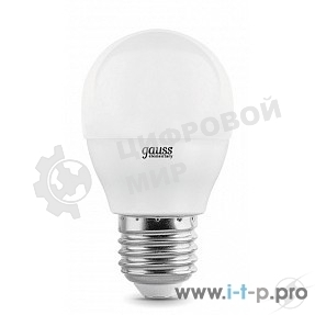 Лампа светодиодная LED Gauss Elementary Шар 8W E27 520lm 3000K 1/10/100 0