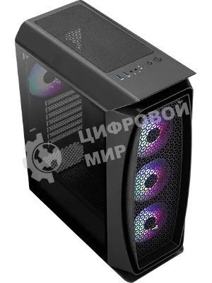 Компьютерный корпус Aerocool / Formula Aero One Frost-G-BK-v1 черный без БП ATX 4x120mm 2xUSB3.0 audio