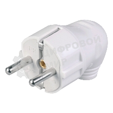 Вилка IEK EVP11-16-01-K01 ВПу11-01-Ст разборная угловая с з/к 16А белая