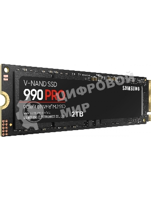 Накопитель SSD Samsung 990 PRO, 2Tb, PCIe 4.0 x4, M.2 2280, NVMe, R/W 7450/6900