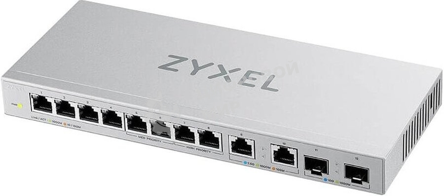 Коммутатор Zyxel XGS1010-12-ZZ0102F 8x1 Гбит/с 2x2.5 Гбит/с 2SFP+ неуправляемый