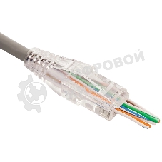 Коннектор LANMASTER RJ45 тип EZ, 8P8C, UTP, Cat.6, универсальный, со вставкой, покрытие 50 микрон,100 шт.