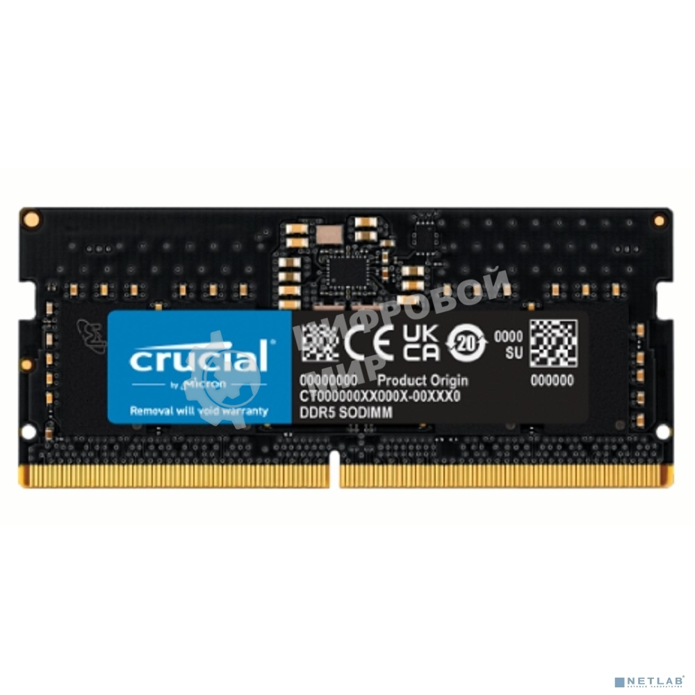 Оперативная память Crucial, DDR5, 8GB (1x8GB), 5600MHz, CL46 SO-DIMM