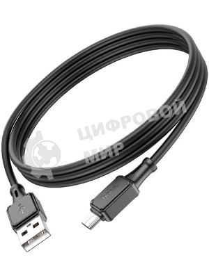 Кабель USB 2.0 hoco X25, AM/microBM, черный, 1м