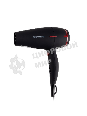 Фен Endever Aurora-472 черный, 2400 Вт, ионизация