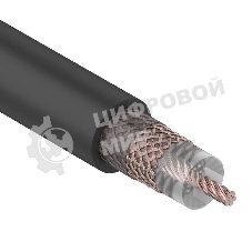 Кабель коаксиальный Rexant RG-213, 50 Ом, Cu/Cu, 96%, бухта 100 м, черный
