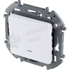 Переключатель 1-клавишный с подсветкой/индикацией 10AX 250 В белый