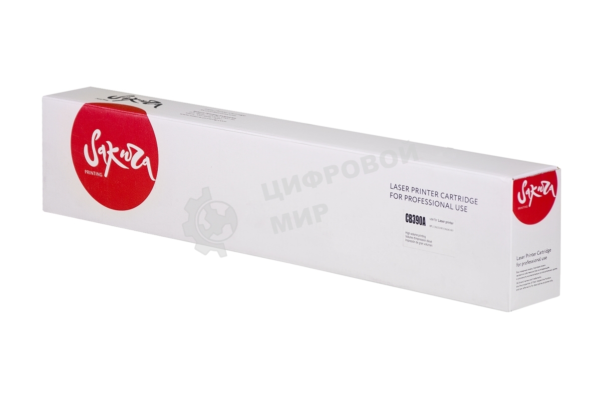 Картридж Sakura CB390A (825A) для HP СLJ CM6030/ CM6040, черный, 19500 к.