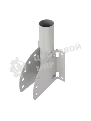 Кронштейн для консольного светильника Rexant КР-3.1 накладного монтажа или под бандажную ленту с переменным углом серый (сталь 2 мм, 230х150х150, Ø 57)