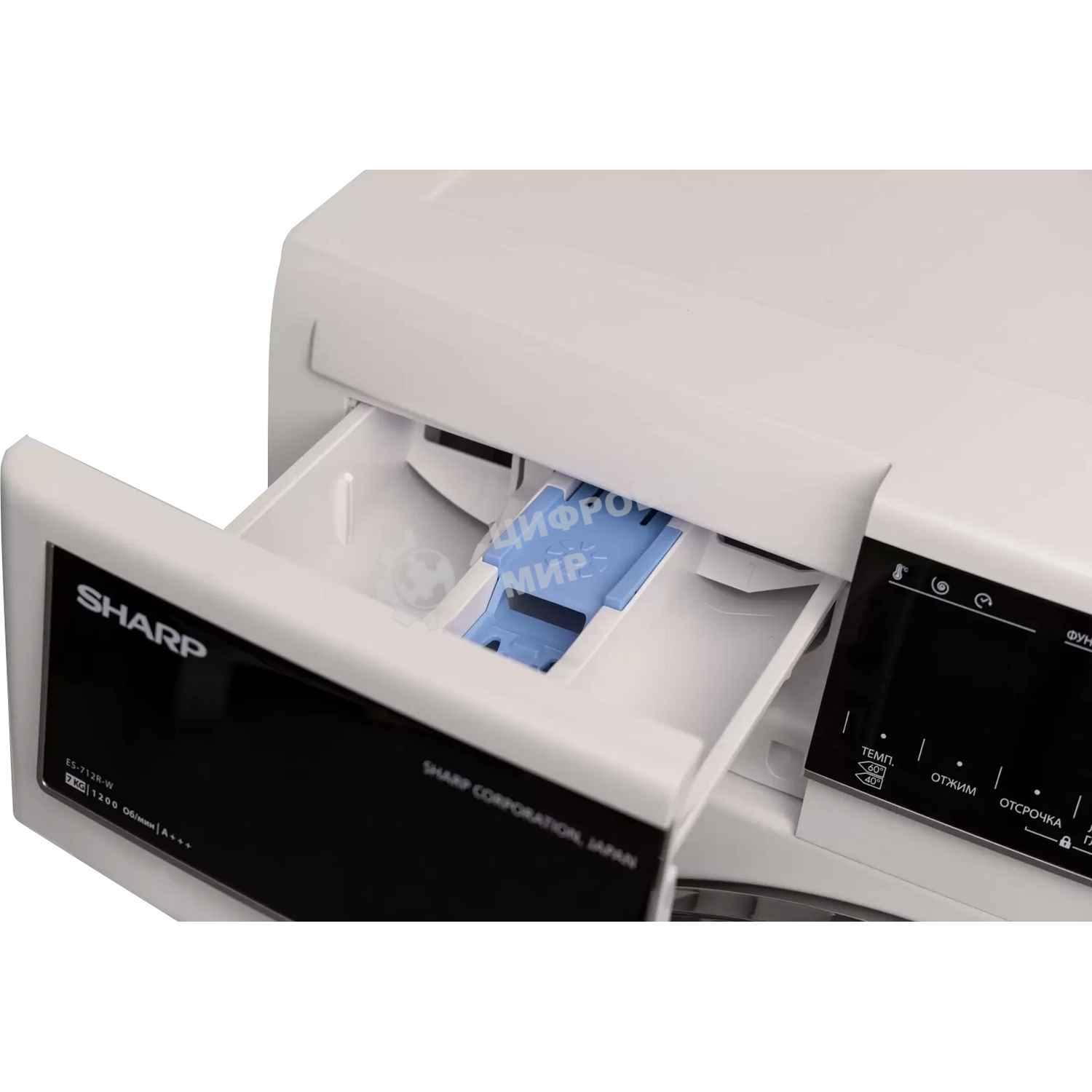 Стиральная машина Sharp ES712RW белый, загрузка фронтальная 7 кг, 1200 об/мин, класс: A+++