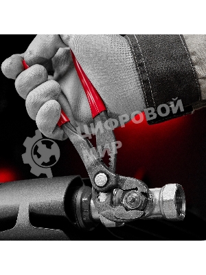 Переставные клещи Matrix 180 мм, кнопочный механизм, хром-ванадий, обливные рукоятки