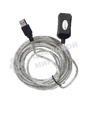 Кабель Aopen/QustКабель-адаптер USB2.0-repeater, удлинительный активный Am-->Af 5м (ACU823-5M) 6938510851314