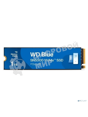 Накопитель SSD Western Digital WD Blue SN5000, 1Tb, PCIe 4.0 x4, M.2 2280, NVMe, R/W 5150/4900