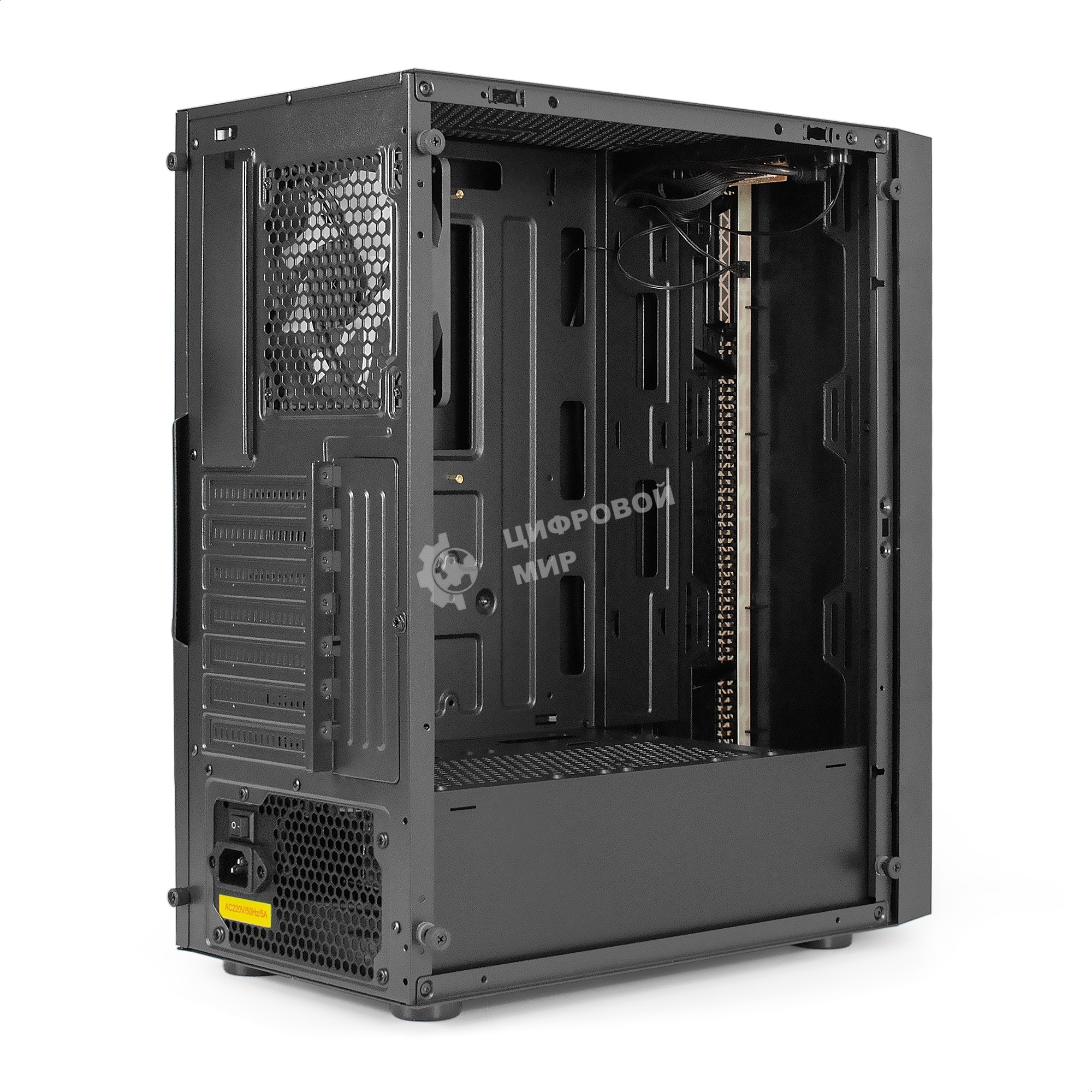 Компьютерный корпус Miditower ExeGate EVO-9211-450NPX (ATX, БП 450NPX с вент. 12см, с окном, 2хUSB+1хUSB3.0, HD аудио, черный, 1 вент. с RGb подсветкой)