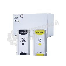 Комплект картриджей Sakura C9403A, C9373A (№72 Matte Black/Yellow) для HP, матовый черный/желтый