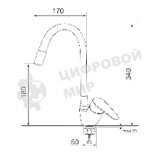 SUS126W-016F Смеситель для кухни, ø35