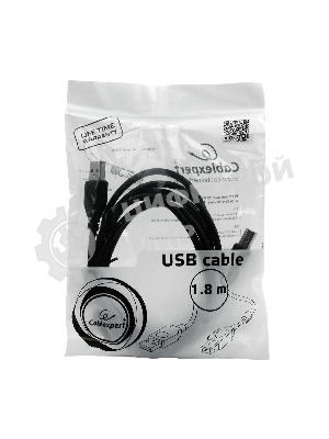Кабель Gembird USB 2.0 PRO для соед. 1.8м AM/BM позол.конт., фер.кол., пакет