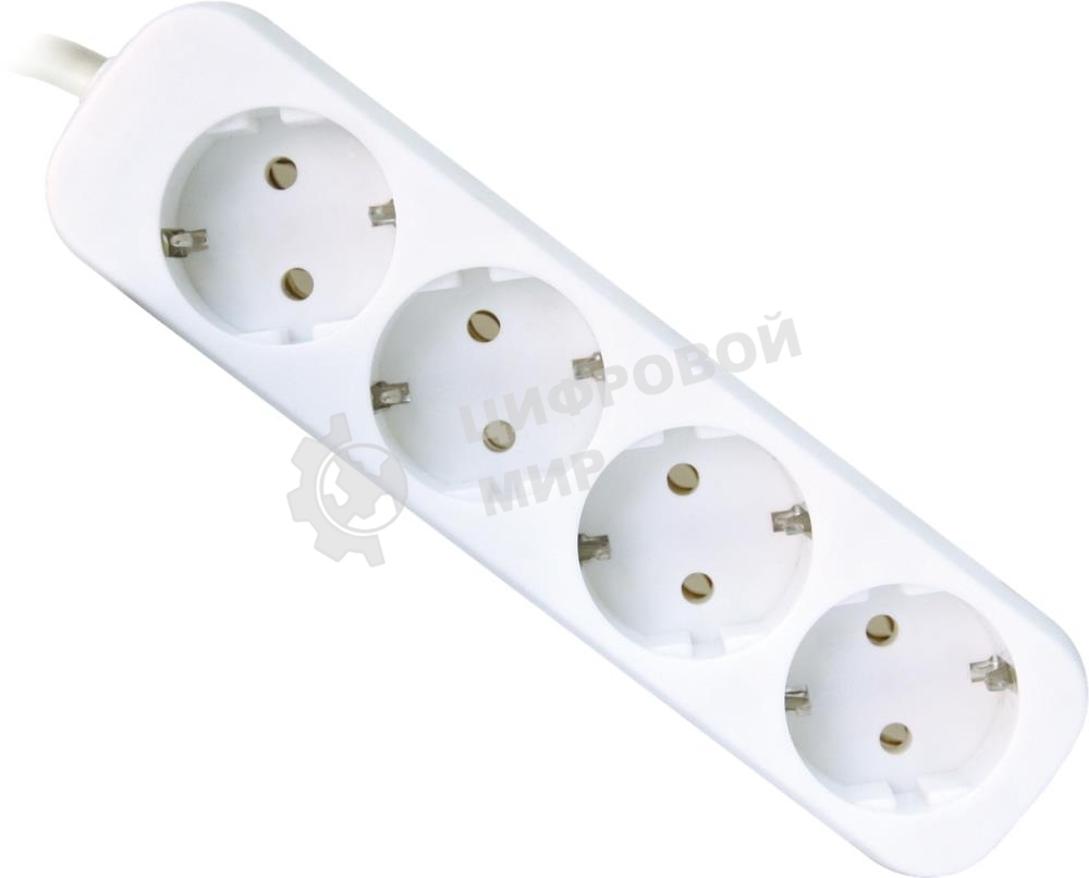 Удлинитель Defender E450 белый 5.0 м, 4 розетки 