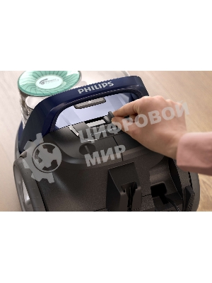 Пылесос Philips FC9573/01 синий/темно-серый, 410/1900 Вт, уборка сухая, пылесборник контейнер 1,5 л