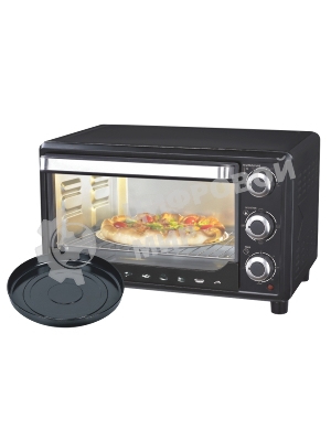 Мини-печь Sakura SA-7000BP 27л, духовка 1500Вт, механ.управление, чёрный