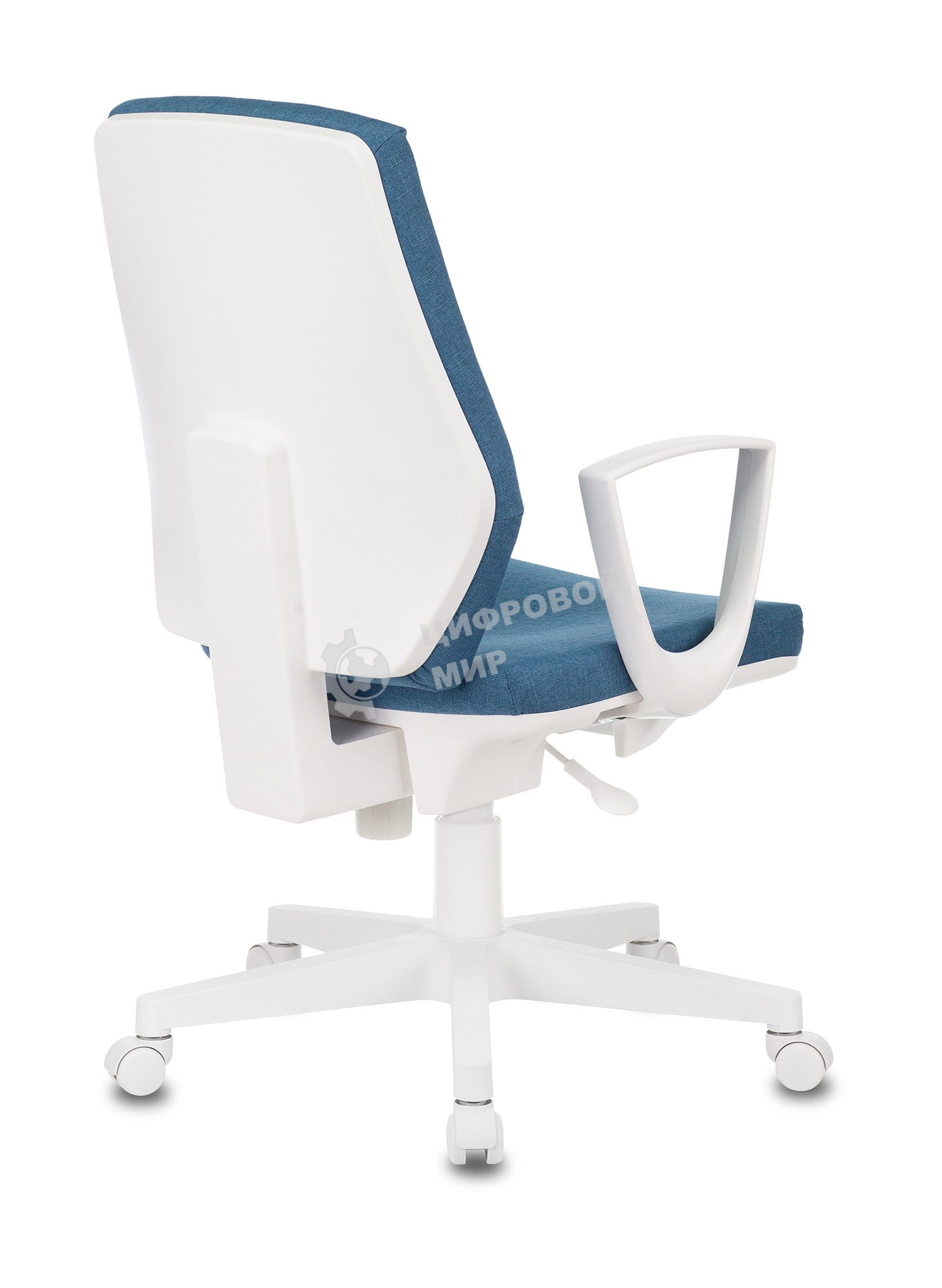 Кресло компьютерное Бюрократ CH-W545 синий 38-415, крестовина пластик, пластик белый
