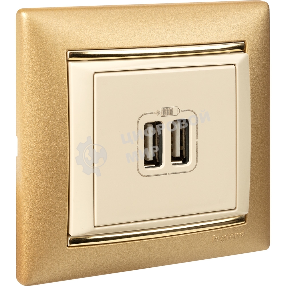 Розетка 2-ая USB 774170 Legrand Valena Сл. кость