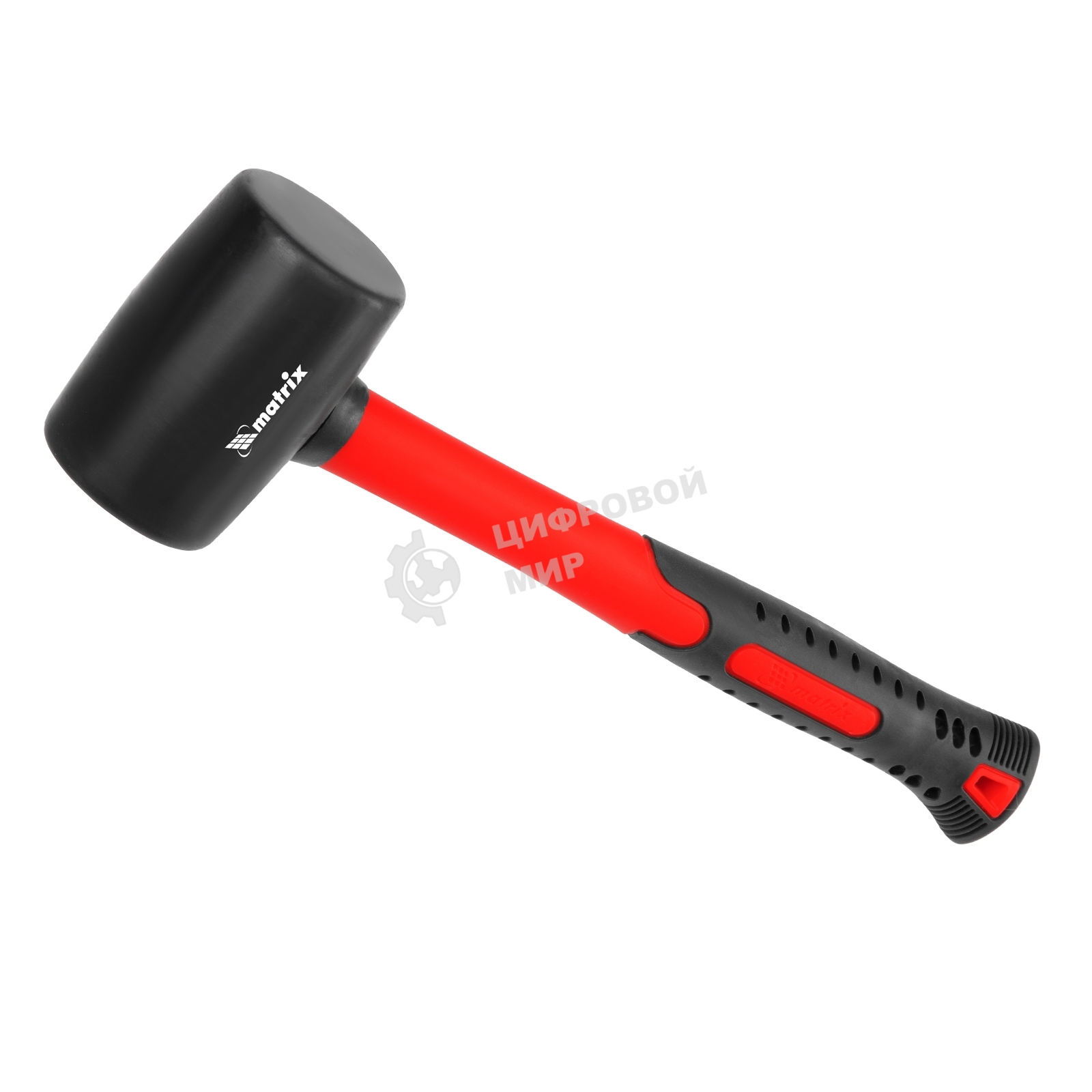 Киянка Matrix 11185 резиновая, 450 г, черная резина, фибергласовая рукоятка