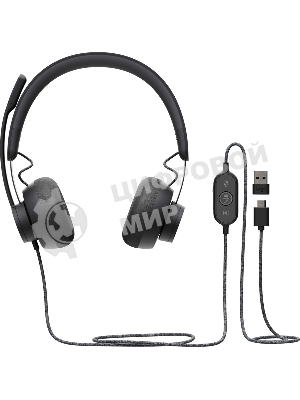 Гарнитура Logitech Zone Wired Teams графит, проводная, USB