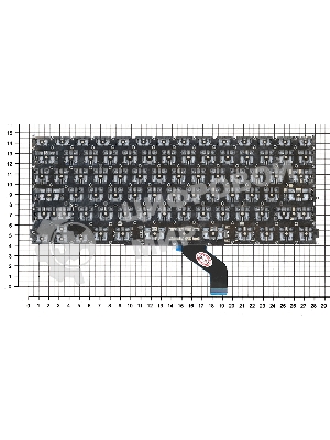 Клавиатура для ноутбука MacBook Pro A1425 плоский enter