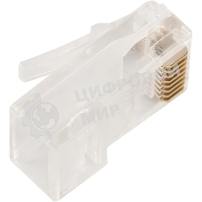 Коннектор LANMASTER RJ45 тип EZ, 8P8C, UTP, Cat.6, универсальный, со вставкой, покрытие 50 микрон,100 шт.