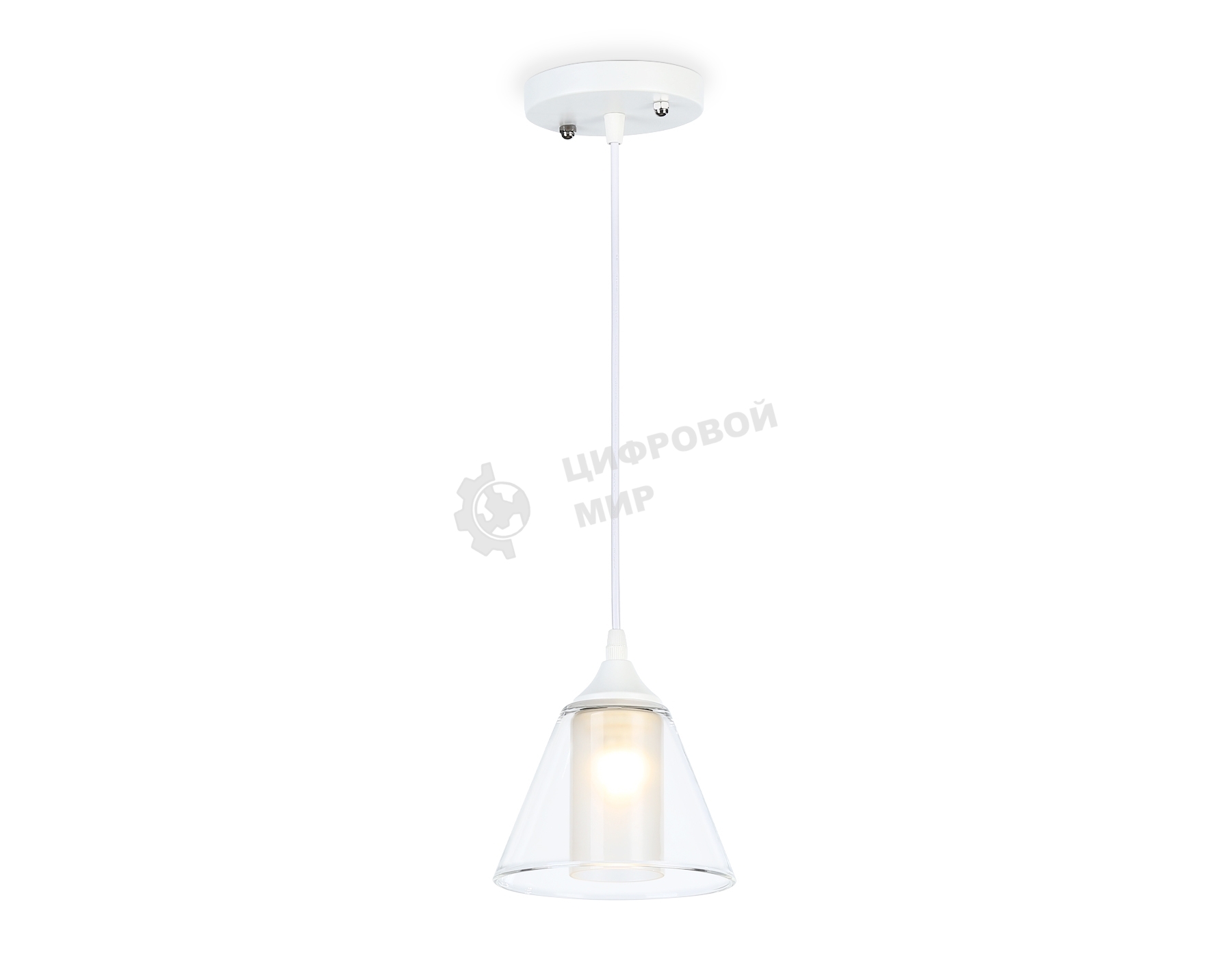 Светильник Ambrella light TR3551 WH/CL/FR белый/прозрачный/белый матовый E27 max 40W D155*800