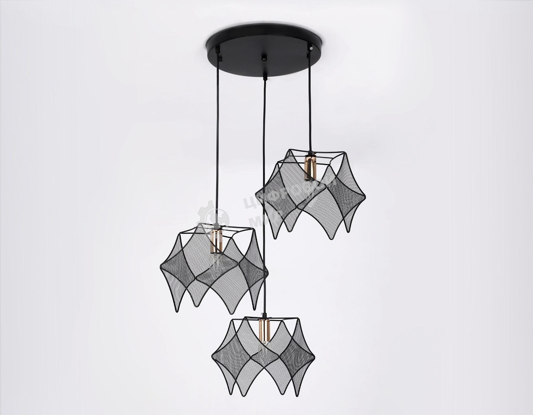 Светильник Ambrella light TR8427/3 BK/GD черный/золото E14/3 max 40W D510*1000
