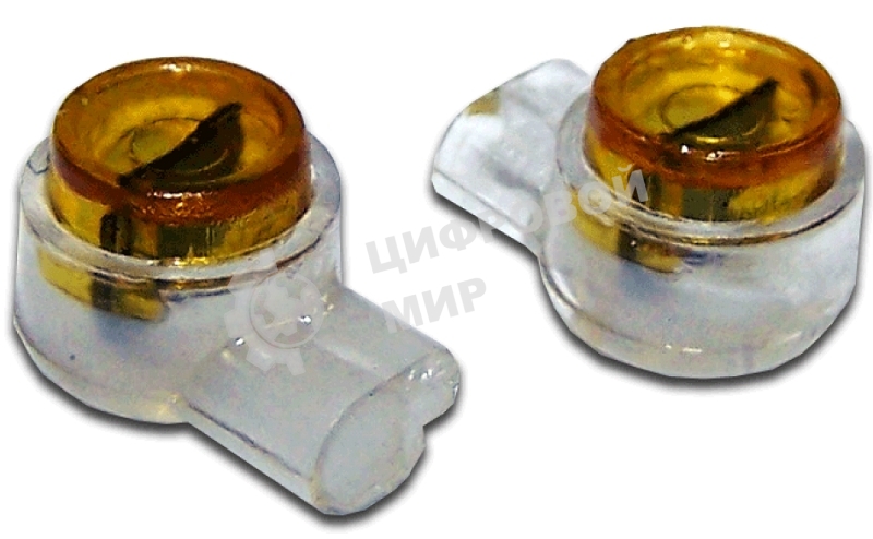 Соединитель проводов 0.4-0.7 мм, изолированный (скотчлок), прямое соединение, гель, 100 шт.