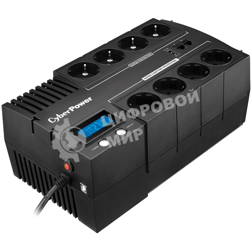 Источник бесперебойного питания CyberPower BR700ELCD 700VA/420W USB/RJ11/45 (4+4 EURO)