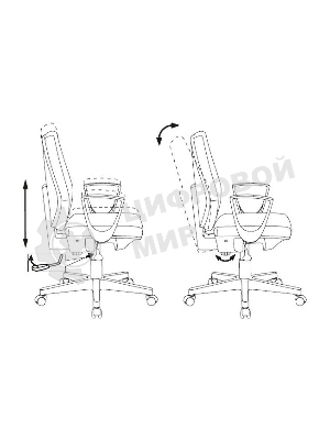 Кресло Бюрократ CH-W545 синий, экокожа, 120 кг, механизм качания