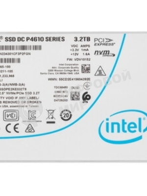 Накопитель SSD Intel DC P4610 Series, 3200Gb, PCIe, U.2, NVMe, R/W 3200/3050