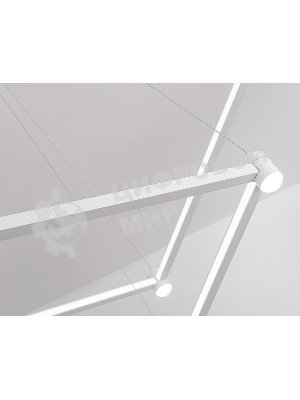 Подвесной светодиодный светильник Ambrella light FL5595/2+8 WH белый 60W 3000K/4200K/6400K 600*600*1300 (без ПДУ)