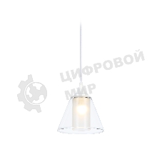 Светильник Ambrella light TR3551 WH/CL/FR белый/прозрачный/белый матовый E27 max 40W D155*800