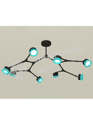 Светильник Ambrella light XB9060202/8 SBK/BL черный песок/голубой GX53 (C9060, N8488)