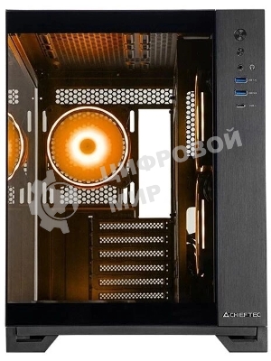 Компьютерный корпус Chieftec Visio черный без БП ATX 2x80мм 4x120мм 2x140мм 1xUSB 2.0 2xUSB 3.0 audio bott PSU