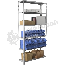 Стеллаж Практик MS Standart 200/100х50/6 пол.:6 серый (S24199165602)