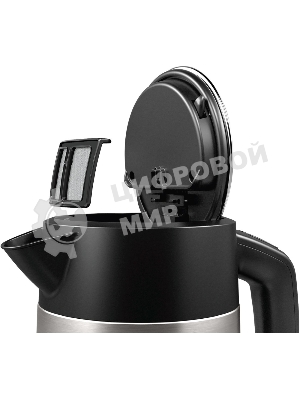 Чайник электрический Bosch TWK4P440 черный, 1.7 л, 2400 Вт, скрытый нагревательный элемент