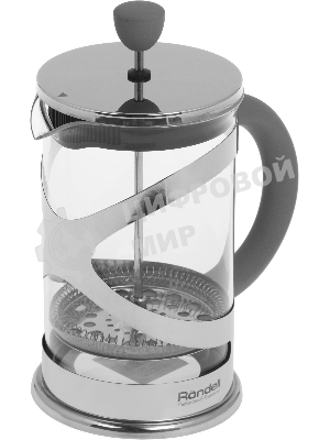 Френч-пресс Rondell Crystal Grey RDS-839, 0.8 л, серый